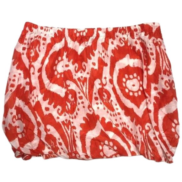 J. Crew Dresses & Skirts - J. Crew Orange and White Patterned Skirt